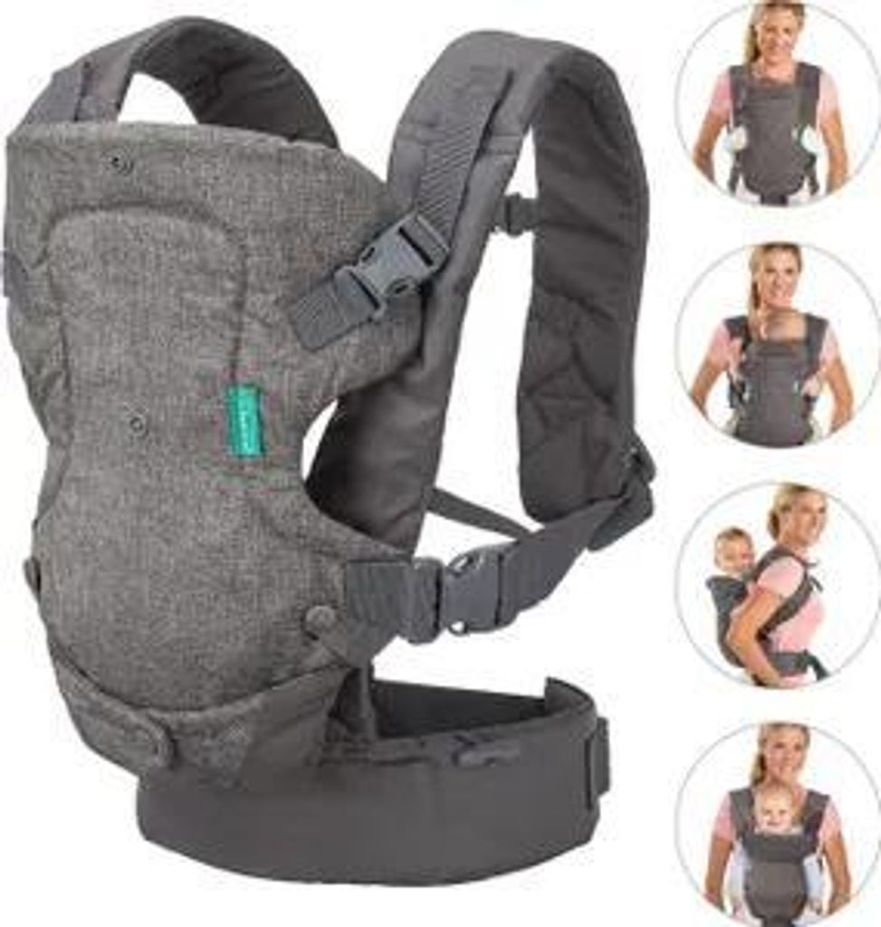 4-in-1 Babytrage Bauchtrage Babytrage Ergonomische mit 4 Tragemöglichkeiten für 3-15 kg Neugeborene und Kleinkinder