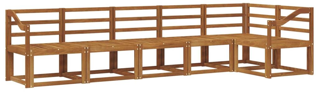 vidaXL Outdoor-Sofagarnitur 6 pcs Natur Massivholz Akazie