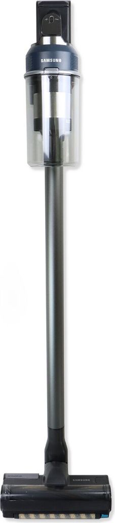 A studio shot of a Samsung cordless vacuum cleaner.