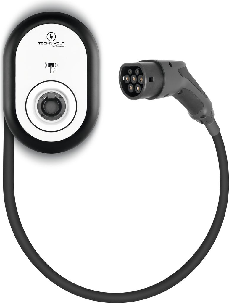 Wallbox Wallbox Ladestation - mit festem Kabel - Technivolt 101 - 11 kW - 5 Meter - Schwarz