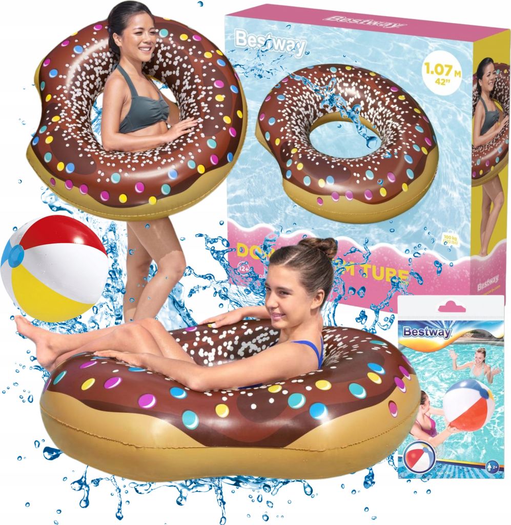 Bestway | Luftmatratzen - Aufblasbares Donut-Kreuzfahrtschiff - XXXL - Braun - Ideal für Kinder und Erwachsene - Wasservergnügen
