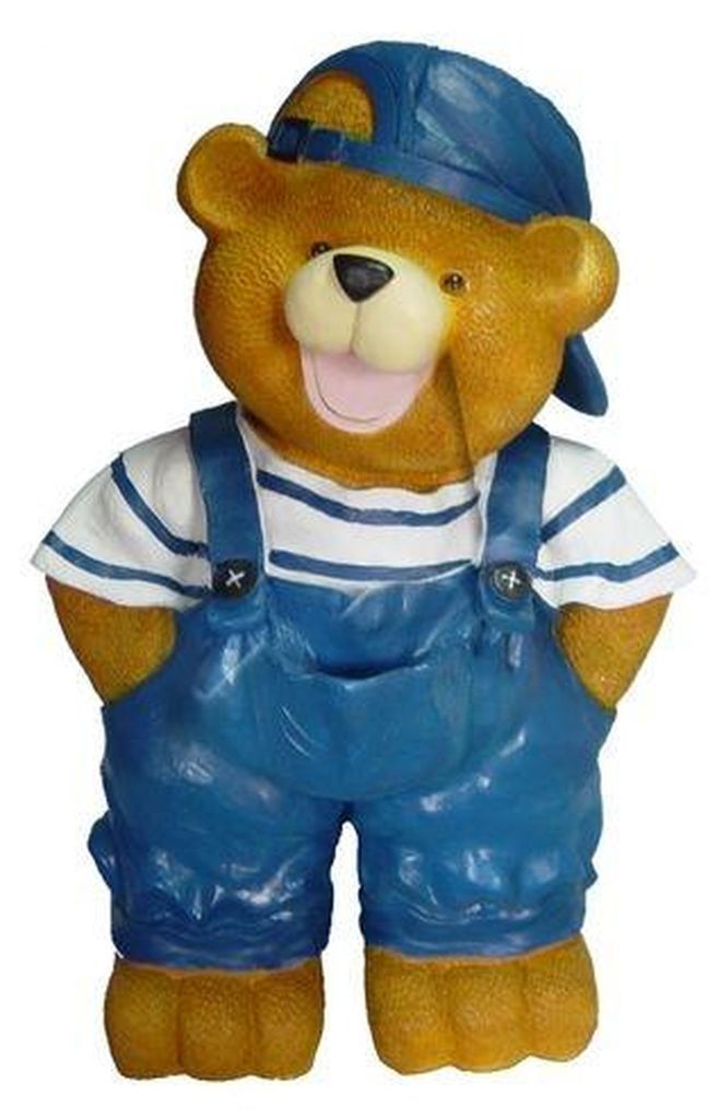Design Teddy Bär Garten Statue Skulptur Figuren Skulpturen Dekoration Neu Figur