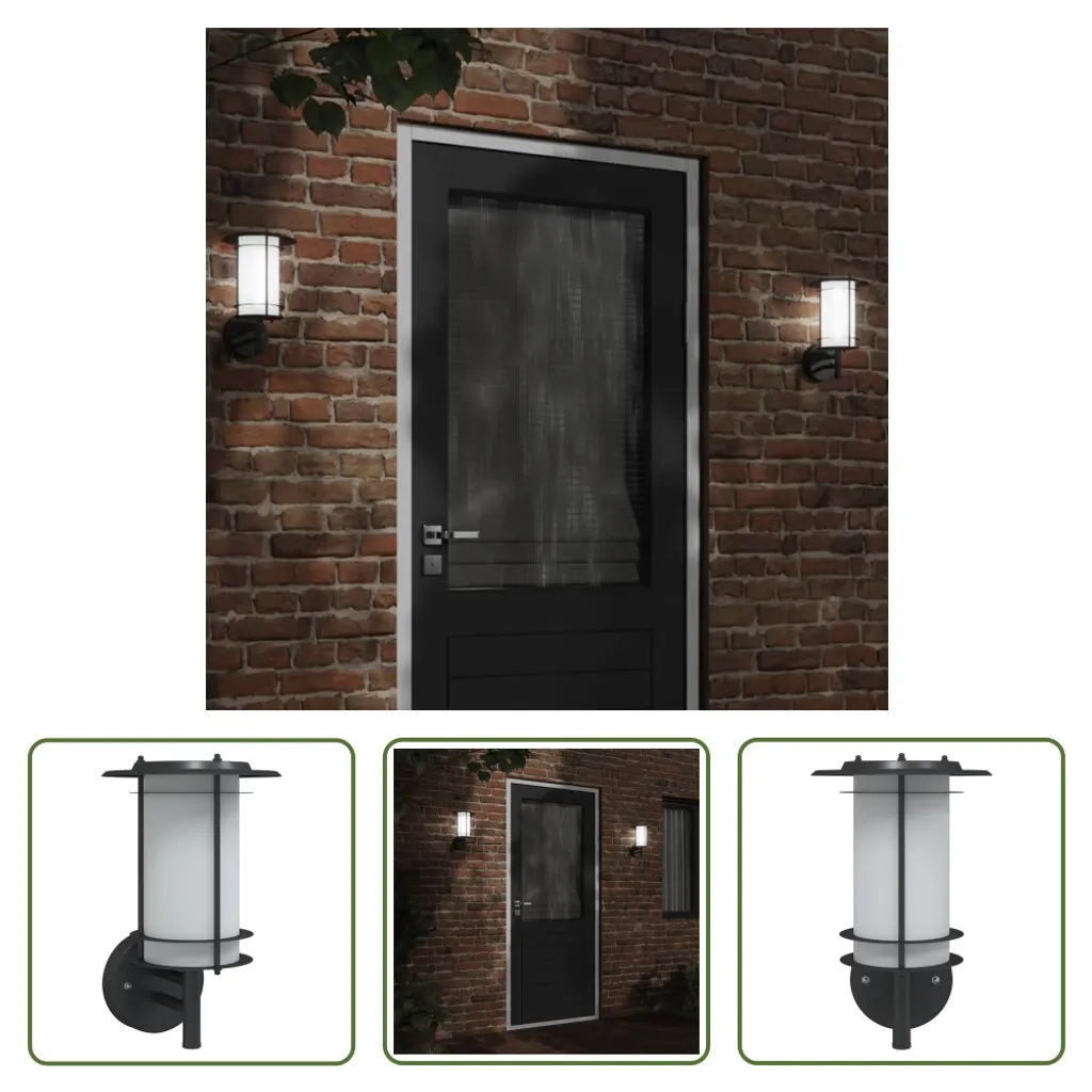 Illuminazione Esterni Living Store | Applique Inox Nero Elegante