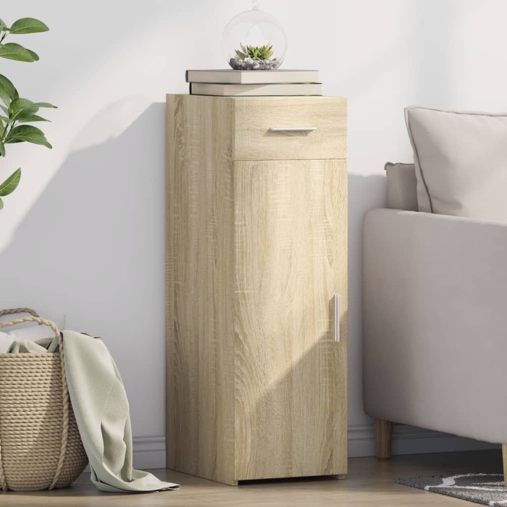 "Rabatt" Mehrzweckschrank/Vitrine/Sideboard - Modernes Design - Sonoma-Eiche 30x42,5x93 cm Holzwerkstoff - Kommoden CC23272