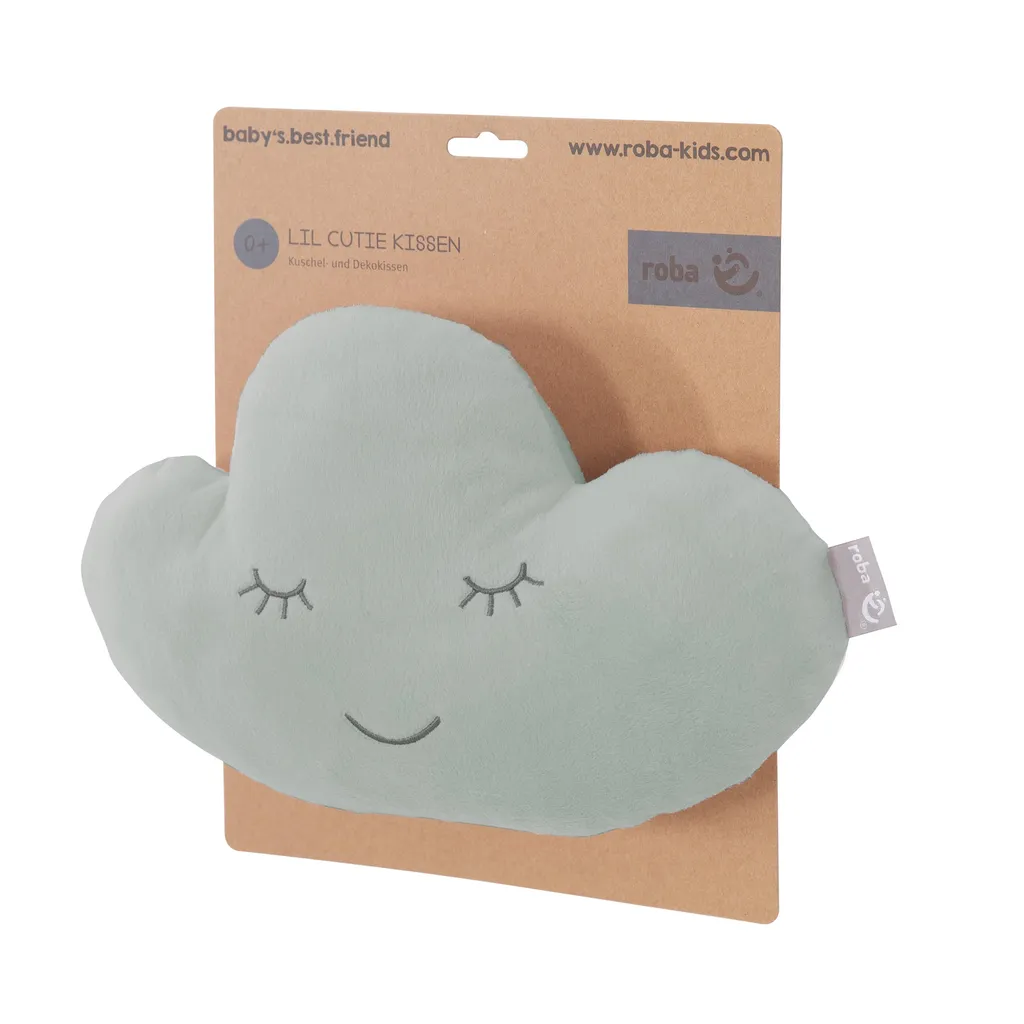 Coussin Décoratif Nuage pour Bébé roba Style - Accessoire Doux Vert - 4