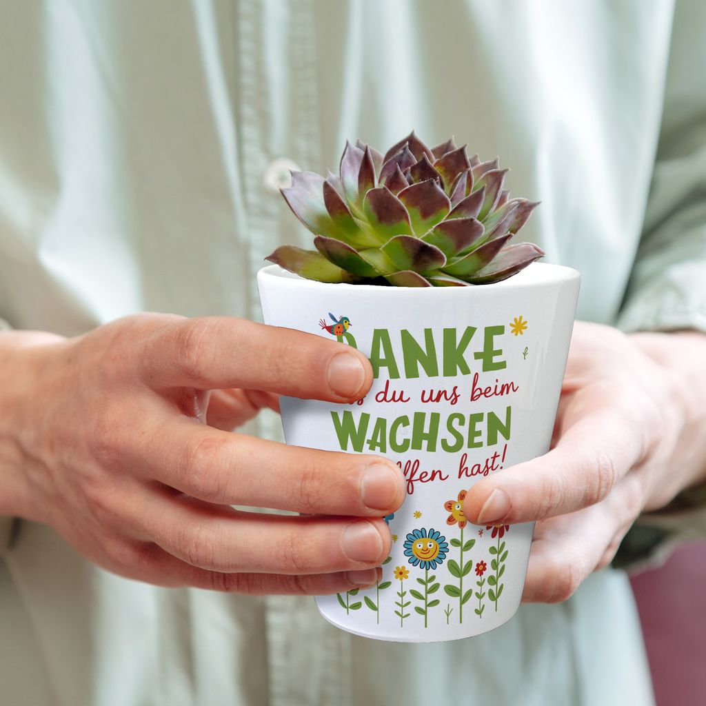 Blumentopf Danke Dass Du Uns Beim Wachsen Geholfen Hast