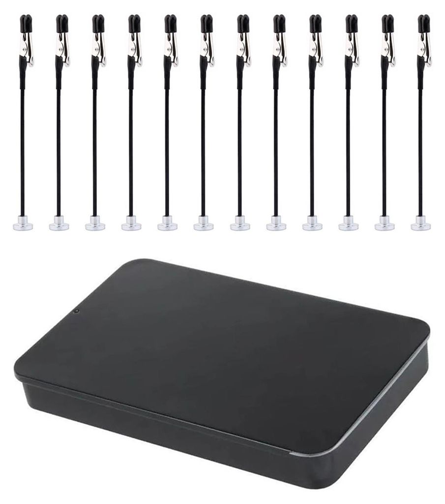 1 Set Magnetische Lötstation mit 12 magnetischen, biegsamen Klemmen, robustem Stahlgehäuse, geeignet zum Löten von Modellen und Lackieren von Le...