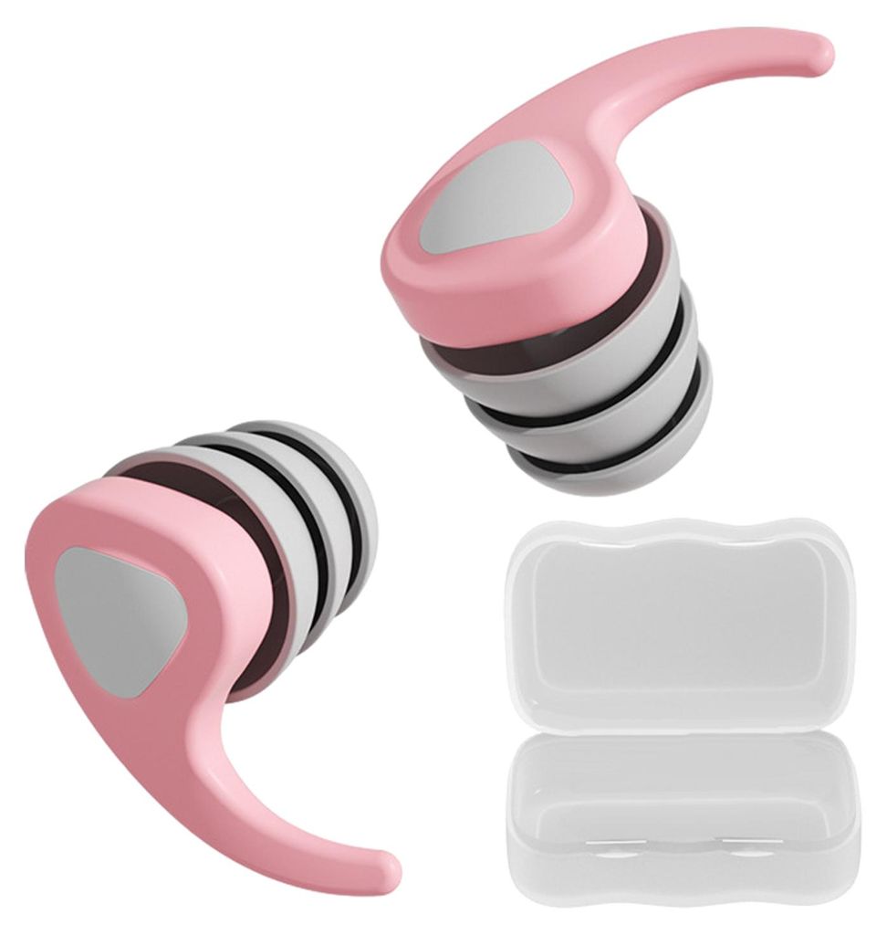 2 Stück Silikon-Ohrstöpsel zur Geräuschreduzierung, waschbar, wasserdicht, wiederverwendbar, Gehörschutz zum Schwimmen, für Konzerte, Arbeit, ...