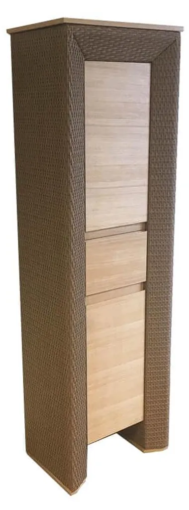 Gagner de la place en salle de bain : colonne Charleston naturelle 170cm