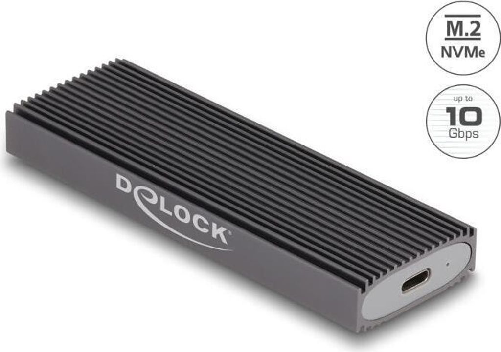 DELOCK Externes USB Type-C M.2 NVMe PCIe oder SATA SSD Produktbild 