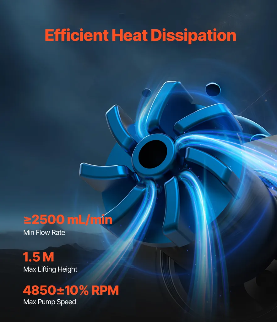 Dissipatore Liquido CPU VEVOR 120mm AIO Fan 2200RPM Display OLED Gaming - 2