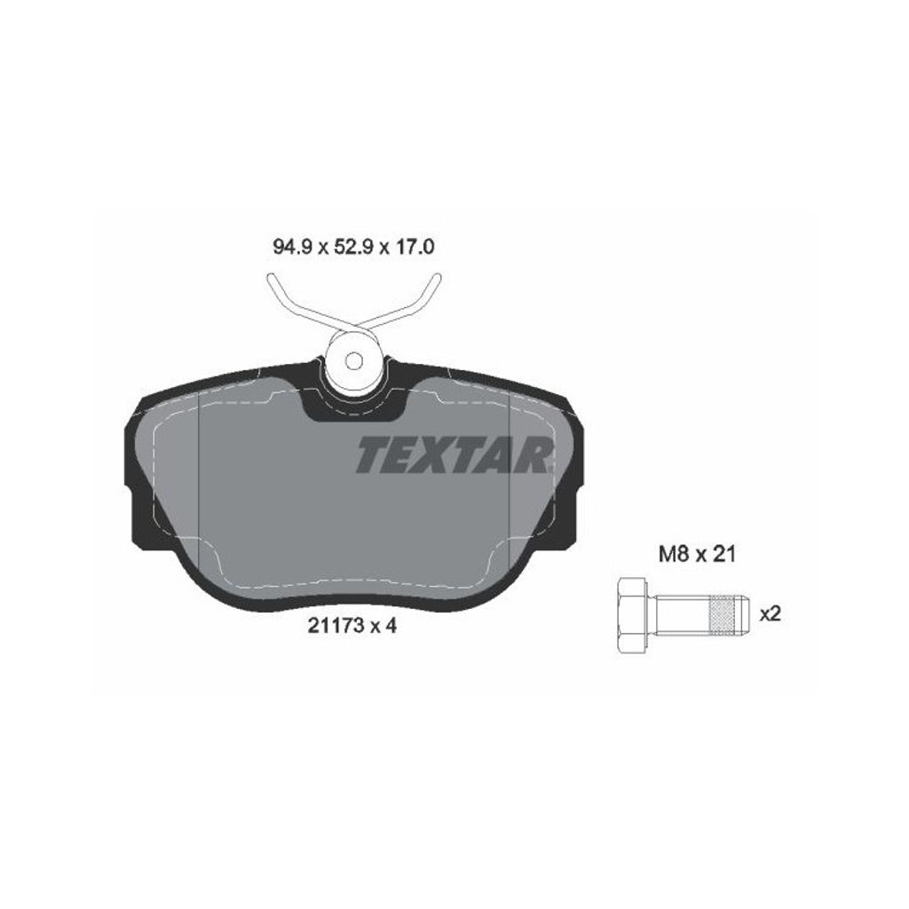 Textar Bremsbeläge vorne für BMW 3 E30 + Touring Cabrio Z1 ohne Sensor Lucas