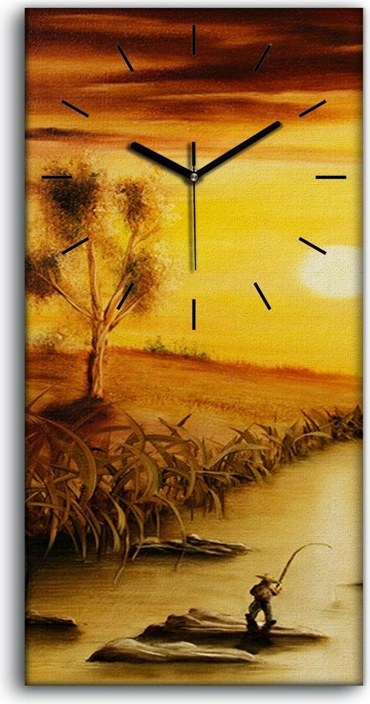 Wandbild Leinwand Bilder Wanduhr 30x60 Gemälde Landschaft Produktbild 