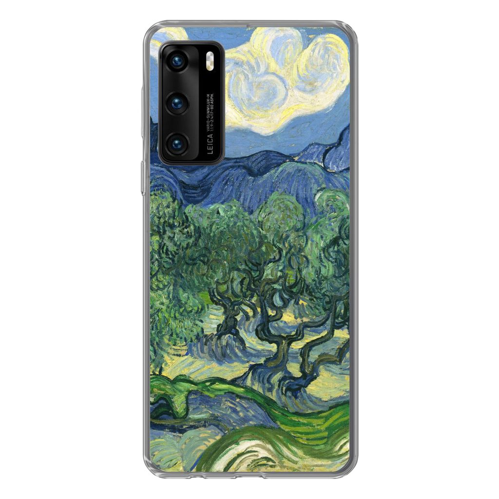 MuchoWow Handyhülle Schutzhülle Hülle für Huawei P40 Die Olivenbäume - Vincent van Gogh Silikon Softcase Handy Hülle - Handytasche