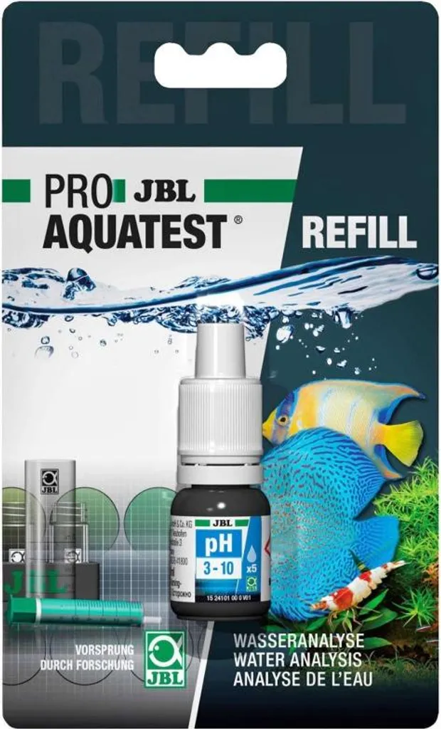 JBL Refill Test Pro pH 3.0-10.0 recharge précise pour testeur eau