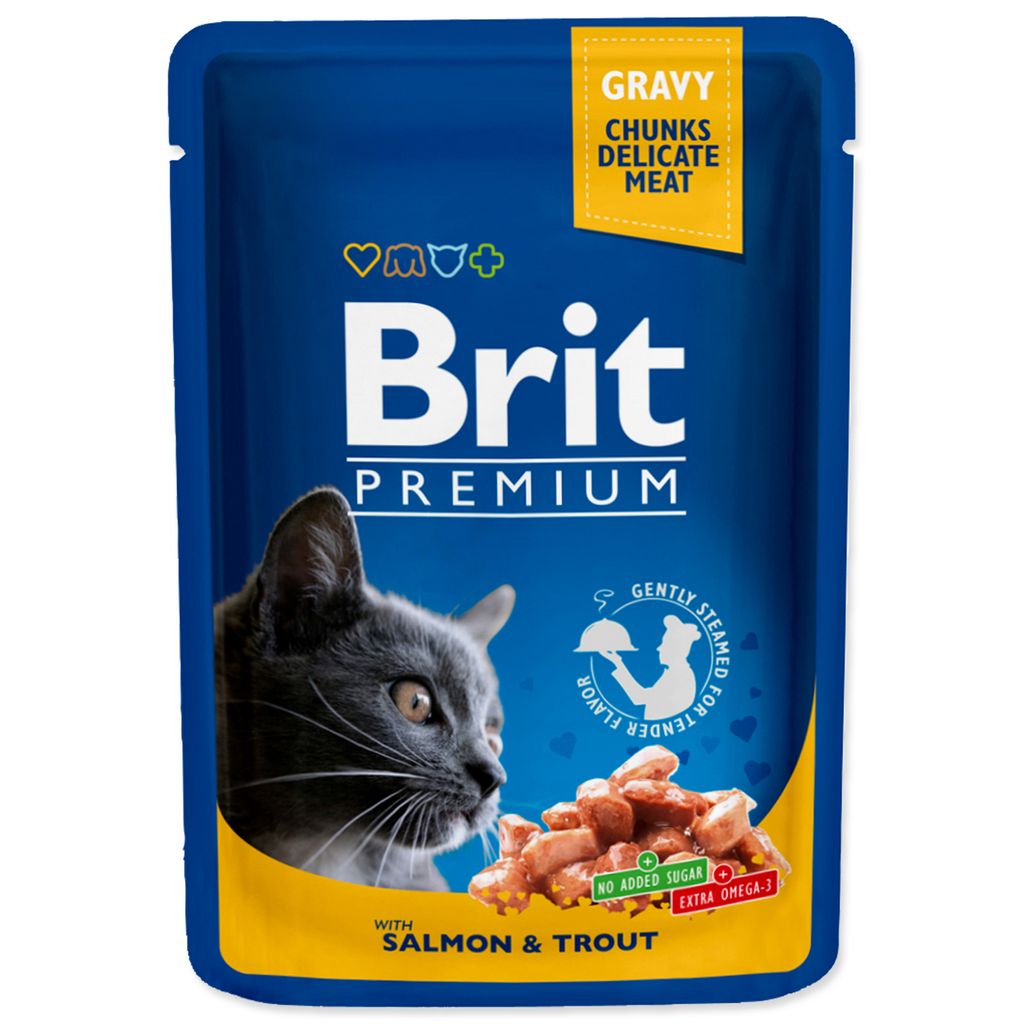 Brit Premium Cat Adult Salmone + Trota in busta 100g Immagine del prodotto 