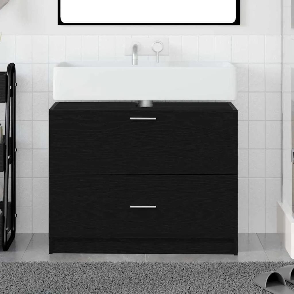Buffet de salle de bain compact Chêne noir pour optimiser votre espace - 4