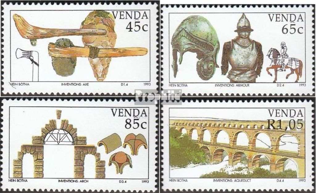 Briefmarken Südafrika - Venda 1993 Mi 262-265 (kompl.Ausg.) FDC Erfindungen