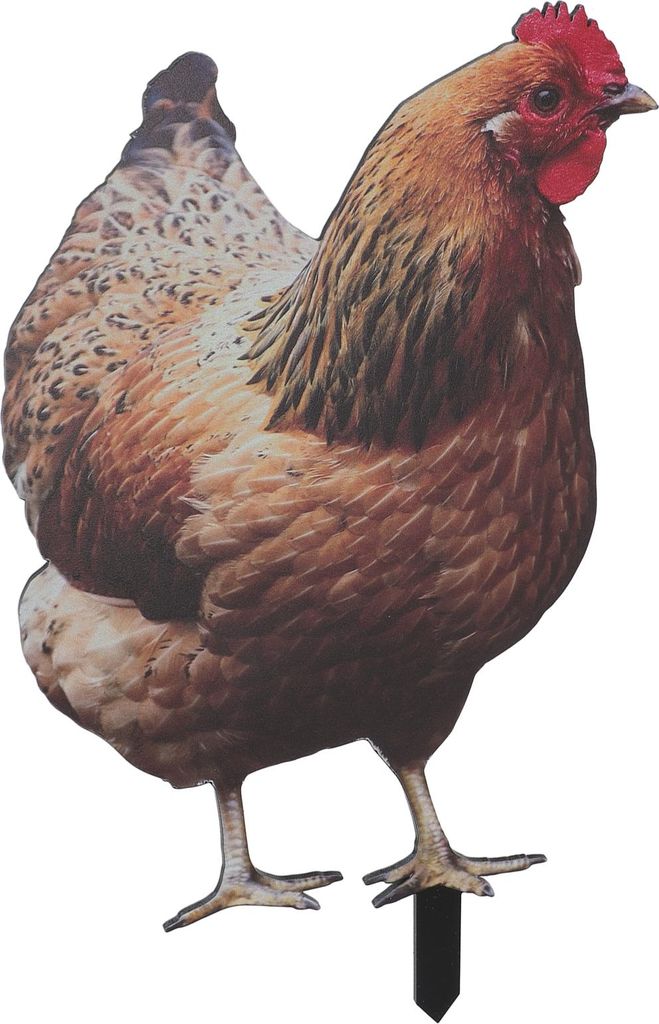 Hühnerpfahl, 3D-Simulation, Acryl, stabil, glänzend, dekorativer Erdstopfen für Garten, Rasen, Hof, YKLU090A
