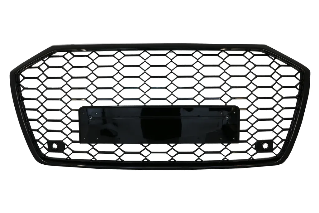 Calandre Nid d'Abeille Noir Brillant Look RS6 pour Audi A6 C8 4K