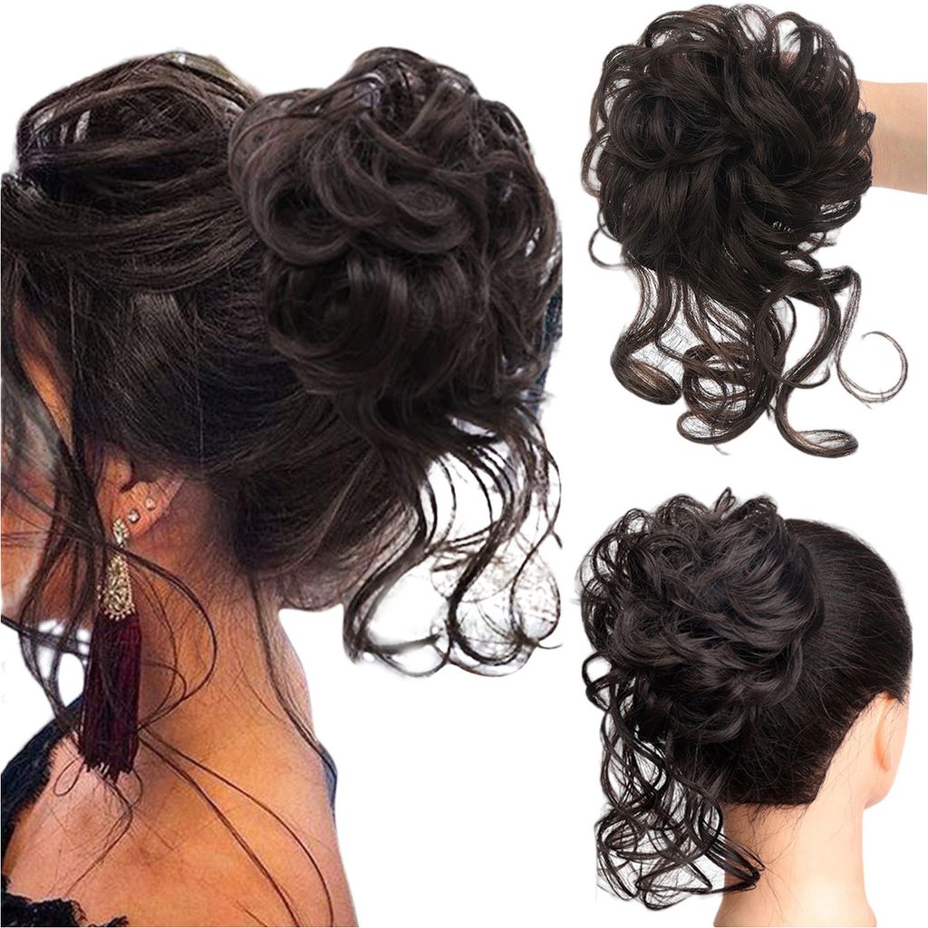 Dutt Haarteil, Gewellt Messy Bun Haarteile für Damen und Produktbild 
