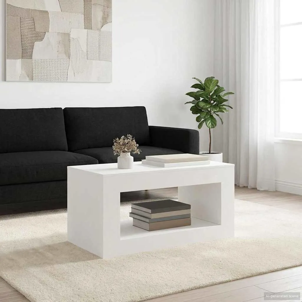 vidaXL Meuble de Rangement Blanc Brillant Design Moderne pour Salon