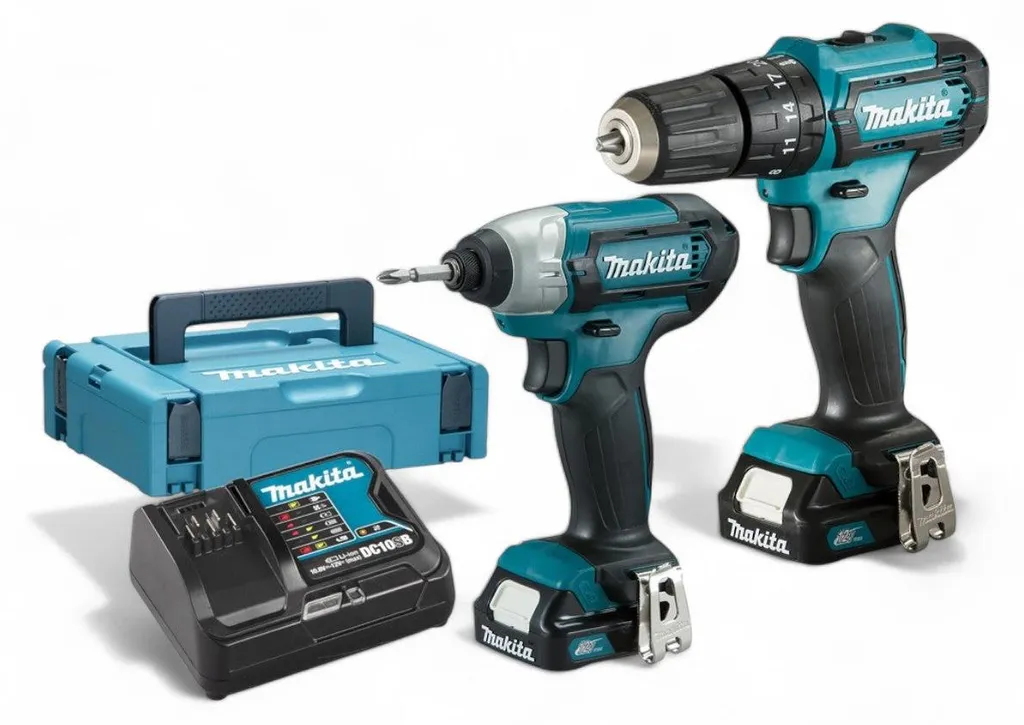 Kit perceuse lithium 12V pour bricolage maison avec batterie et percussion