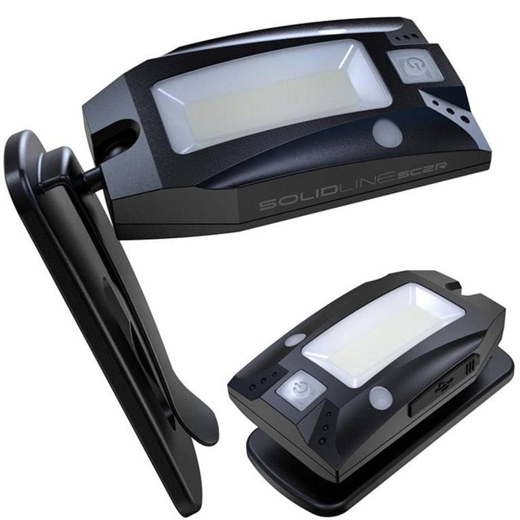 Ledlenser Solidline SC2R, Latarka na zapięcie, Czarny, Zdjęcie produktu 