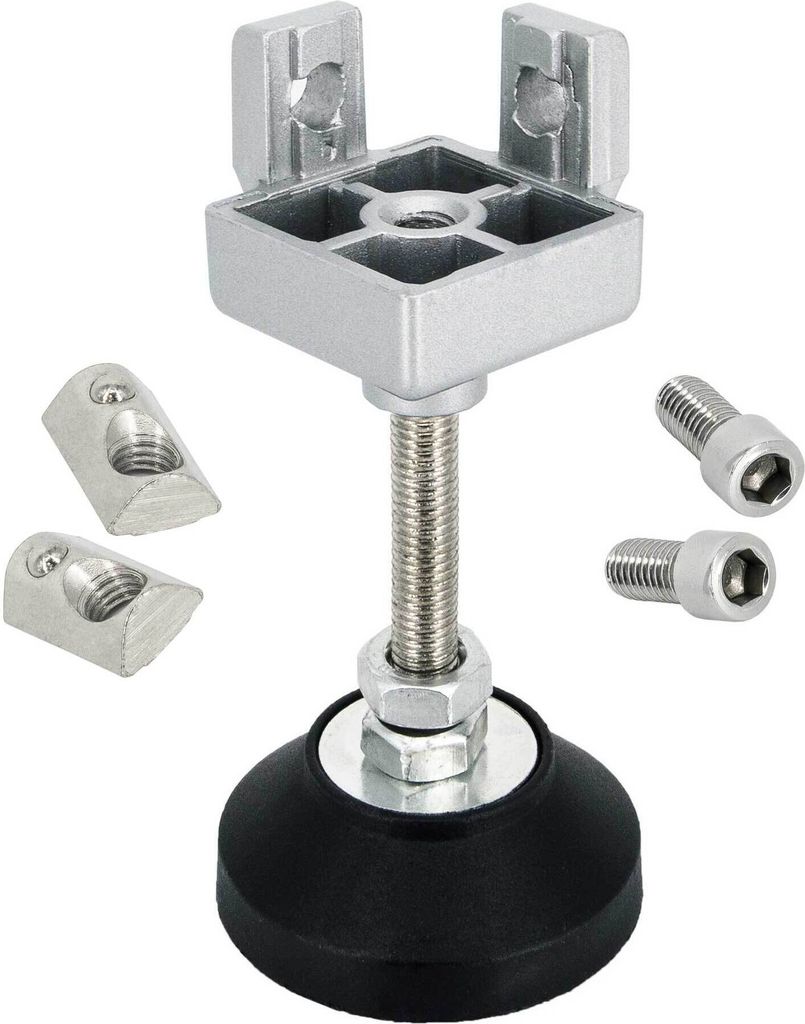 SCHMIDT systemprofile 10x Fußverbinder 40x40mm Nut 8 Stellfuß M8 Standfuß