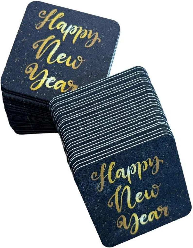 Protection de table pour fêtes lot de 50 dessous de verre carrés 10 cm
