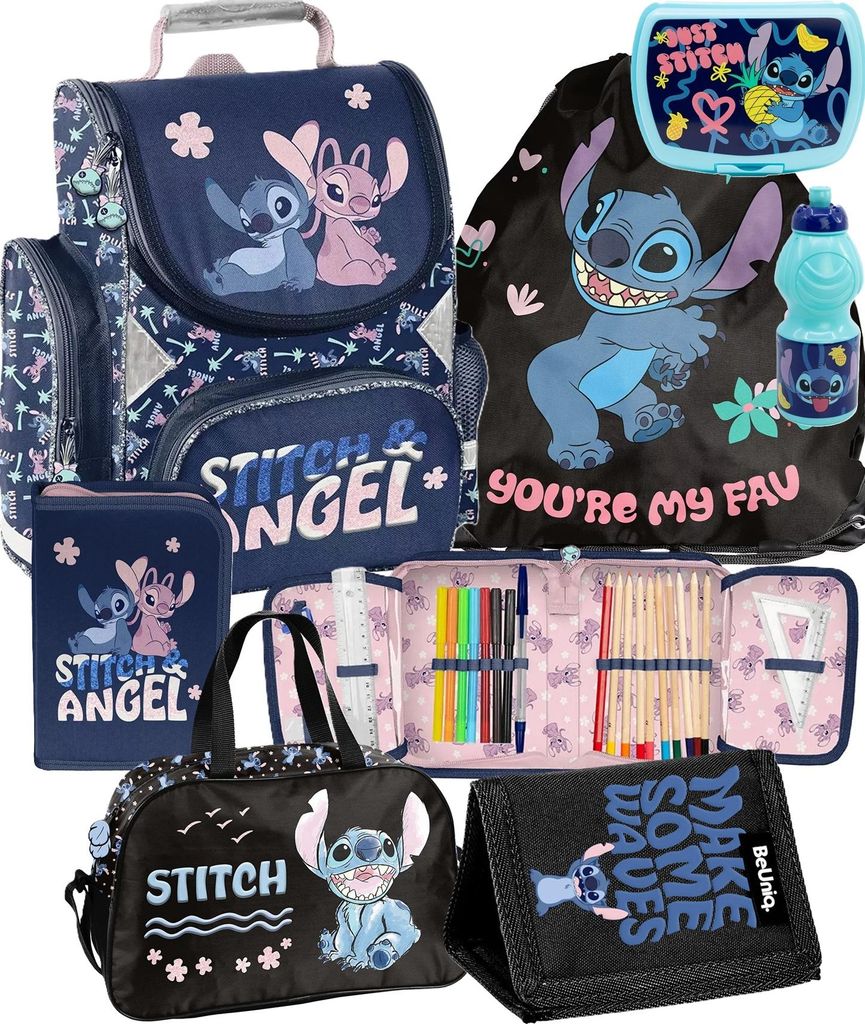 7ks Lilo and Stitch školská taška sada batoh penál športová Obrázok produktu 