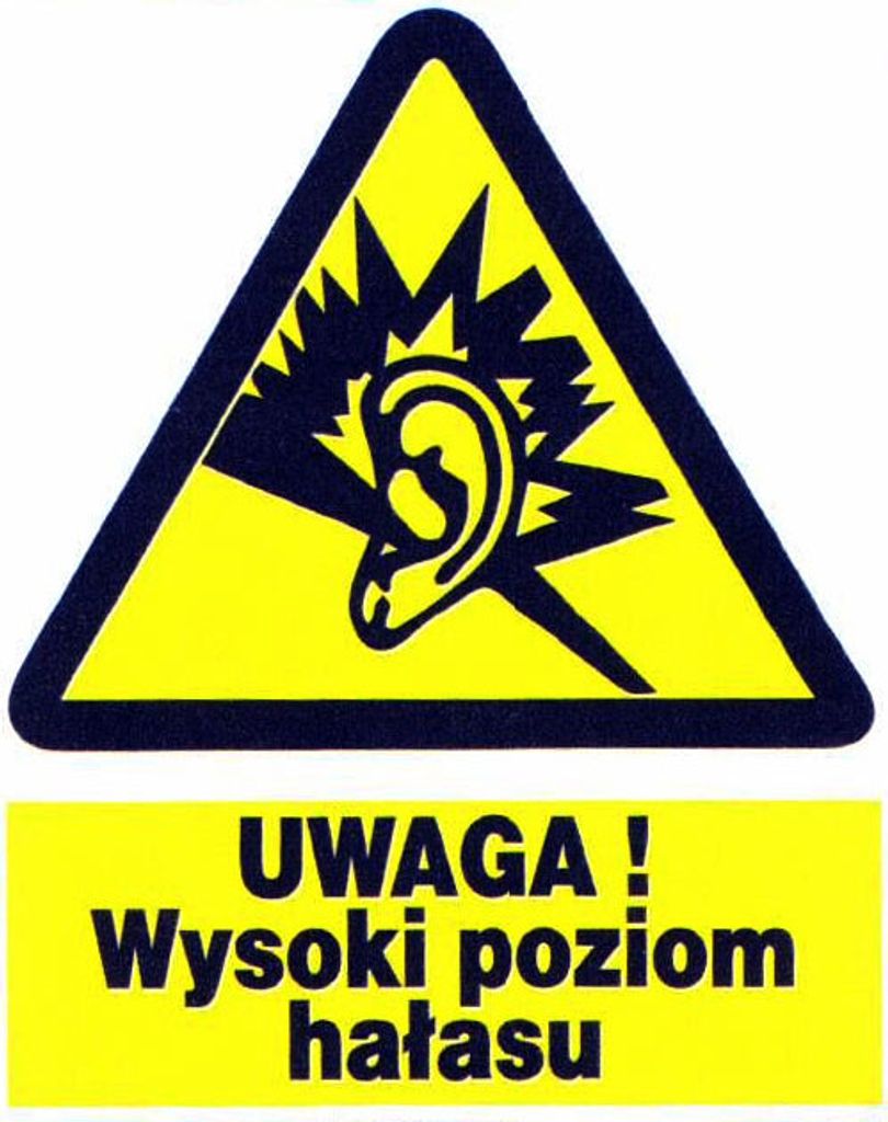 Warnschild für Arbeitsschutz und Sicherheit: Achtung Starker Lärm, 22,5 x 27,5 cm