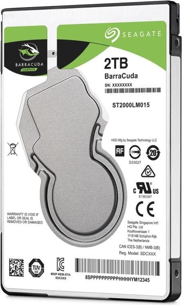 SEAGATE BarraCuda 2 TB SATA 128 MB Cache 2,5 Zoll 7 mm Produktbild 