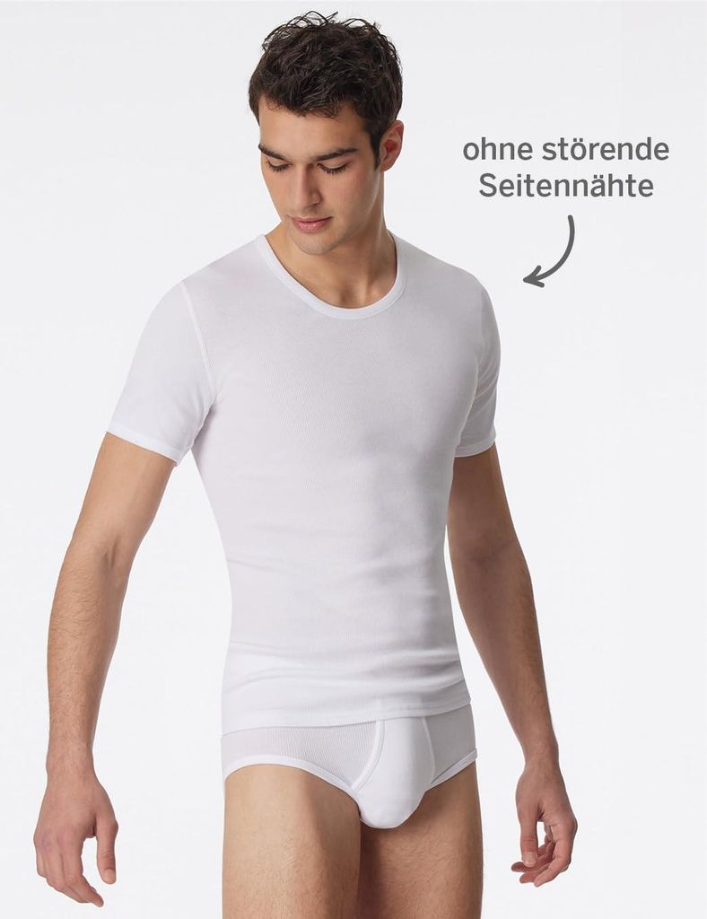 Schiesser Herren 2 Pack Unterhemd Feinripp Produktbild 