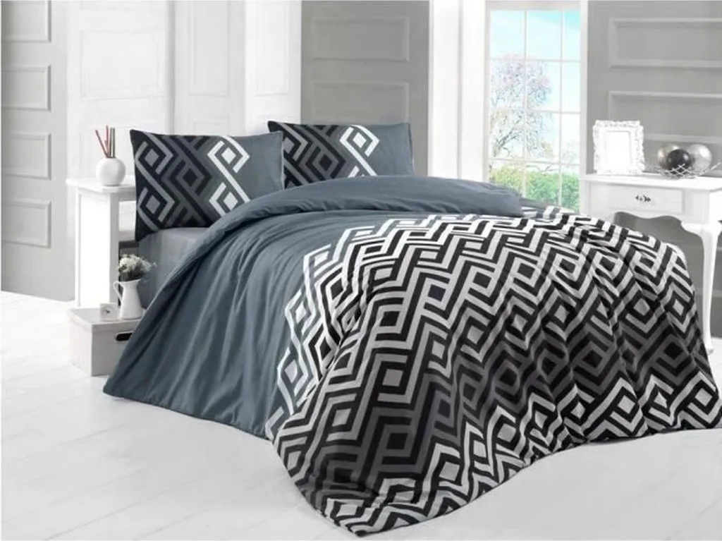 L'Essentiel Linge de Maison, Yaren, set copripiumino king size (FR), 65 % COTONE / 35 % POLIESTERE, grigio, 240 x 220 cm