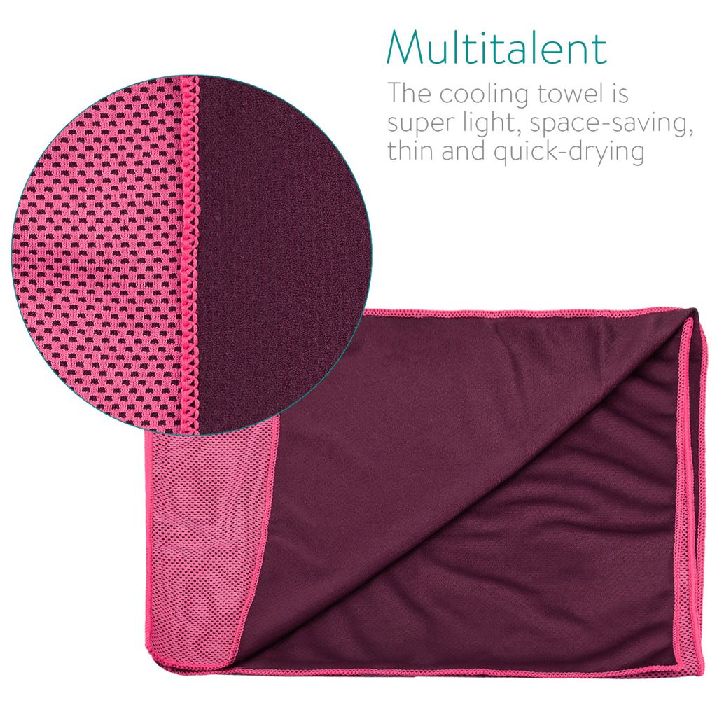 2x Kühlendes Fitness Handtuch aus Microfaser Sport Tuch Kühlung Sporthandtuch 