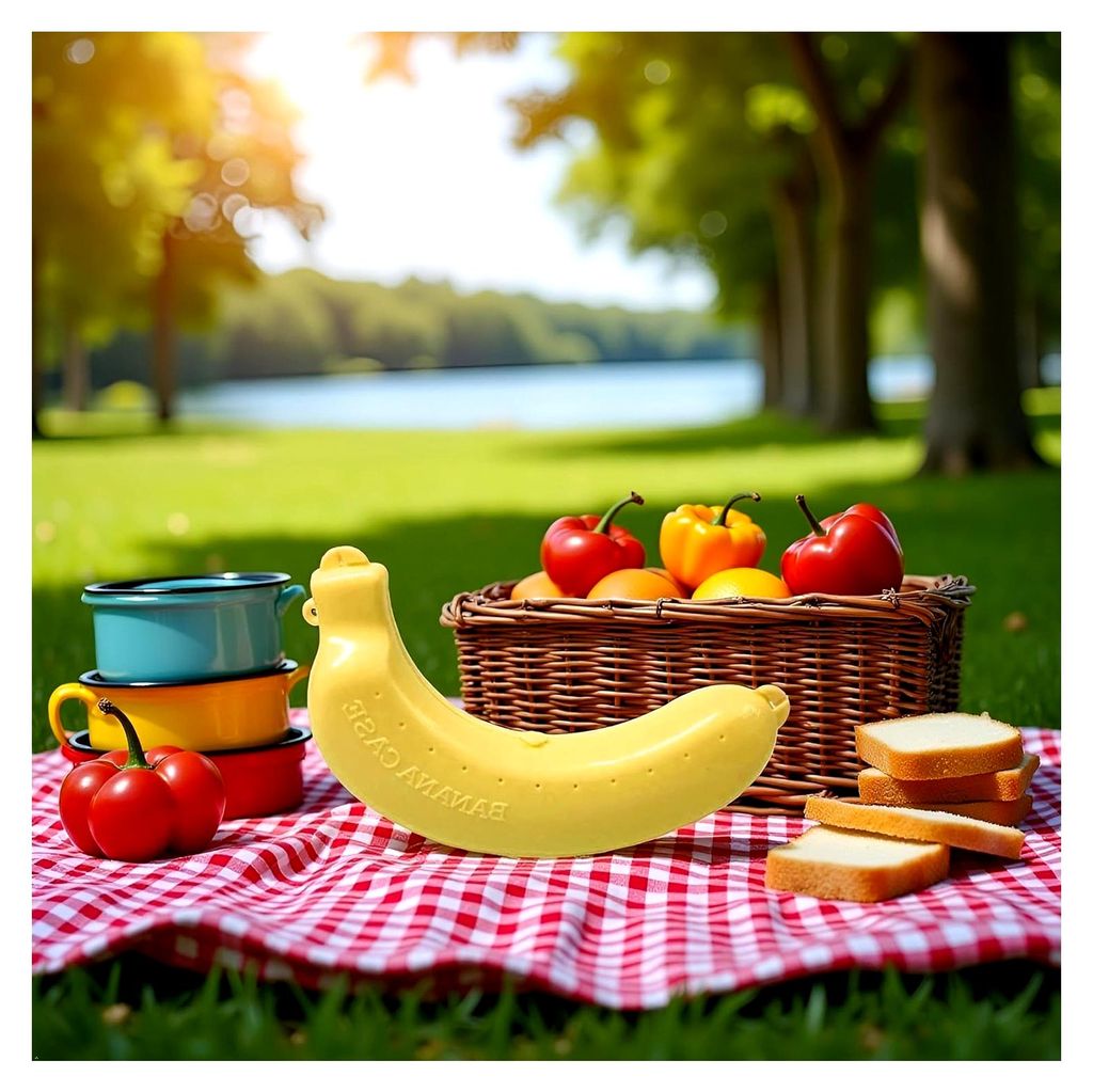 Bananenaufbewahrung, BPA-frei, Reisetasche für Lebensmittel, schützt frische Bananen, praktische Box für Picknick, Camping und Küche