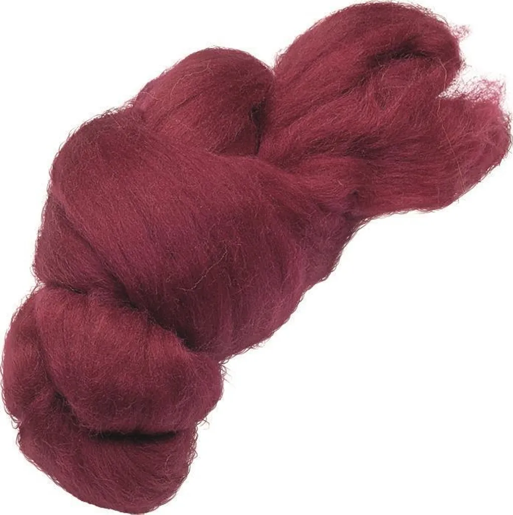 Lana da Fiaba Knorr Prandell 10g Rosso Scuro - Cardata per Infeltrimento
