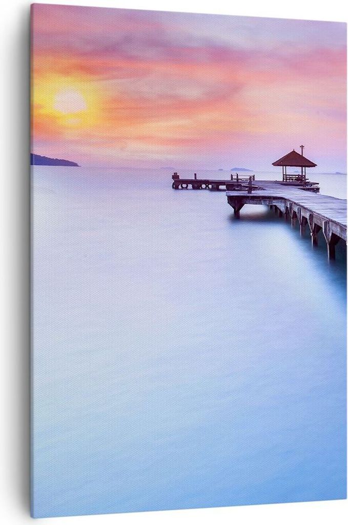 Bild auf Leinwand - Leinwandbild - Einteilig - Strand Wasser Meer Urlaub - 70x100cm - Wand Bild - Wanddeko - Wandbilder - Leinwanddruck - Wanddekor...