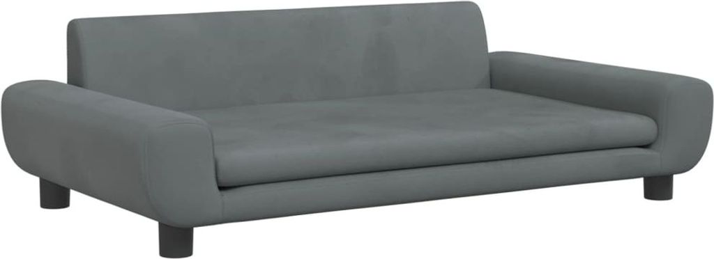 vidaXL Legowisko dla psa ciemnoszare 100x54x33 cm aksamitne Zdjęcie produktu 