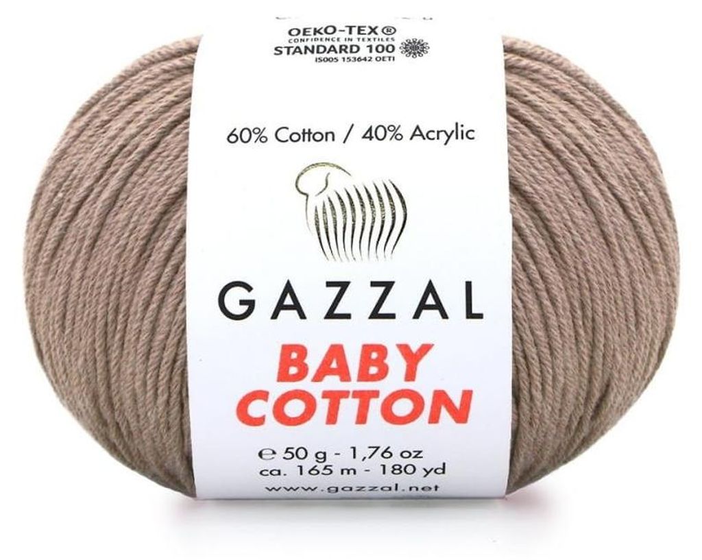 Gazzal Baby Baumwolle 3434 Strickwolle Baumwolle Acryl 50 g Produktbild 