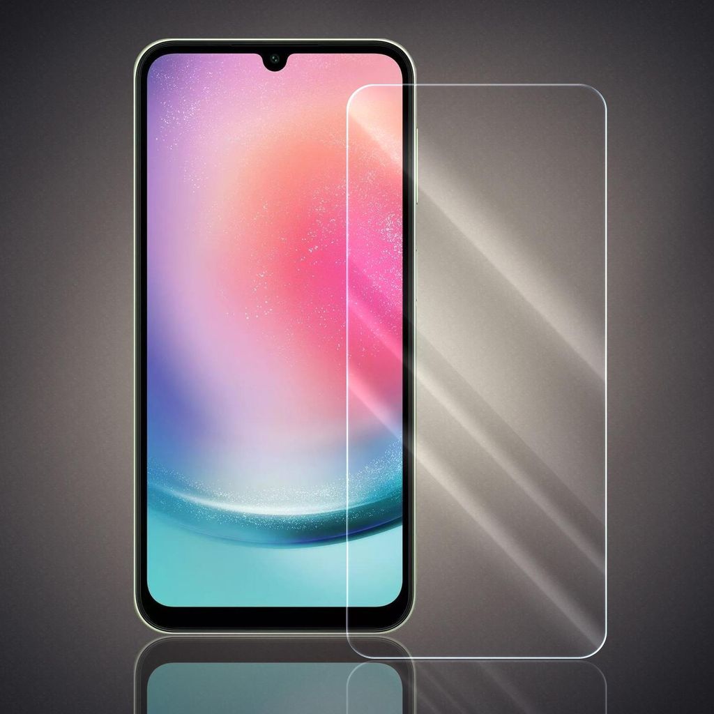 Panzer Folie für Samsung Galaxy A24 Echt Glas Displayschutzfolie Transparent Glasfolie 9H Härtegrad Schutzglasfolie
