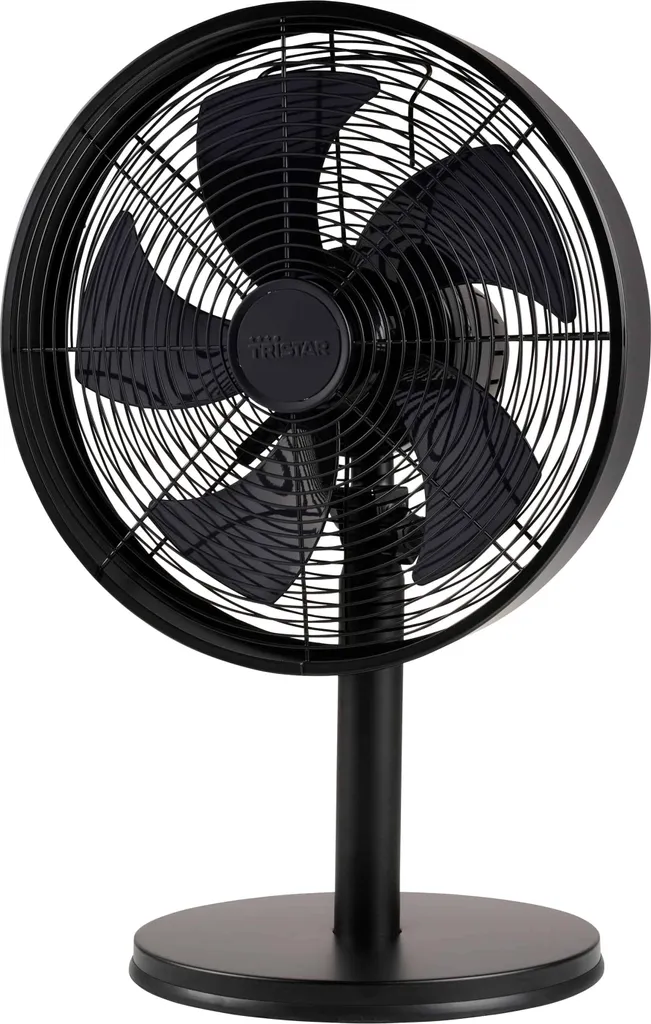 Tristar PD-3816E Ventilateur sur pied en métal noir de 30 cm de diamètre