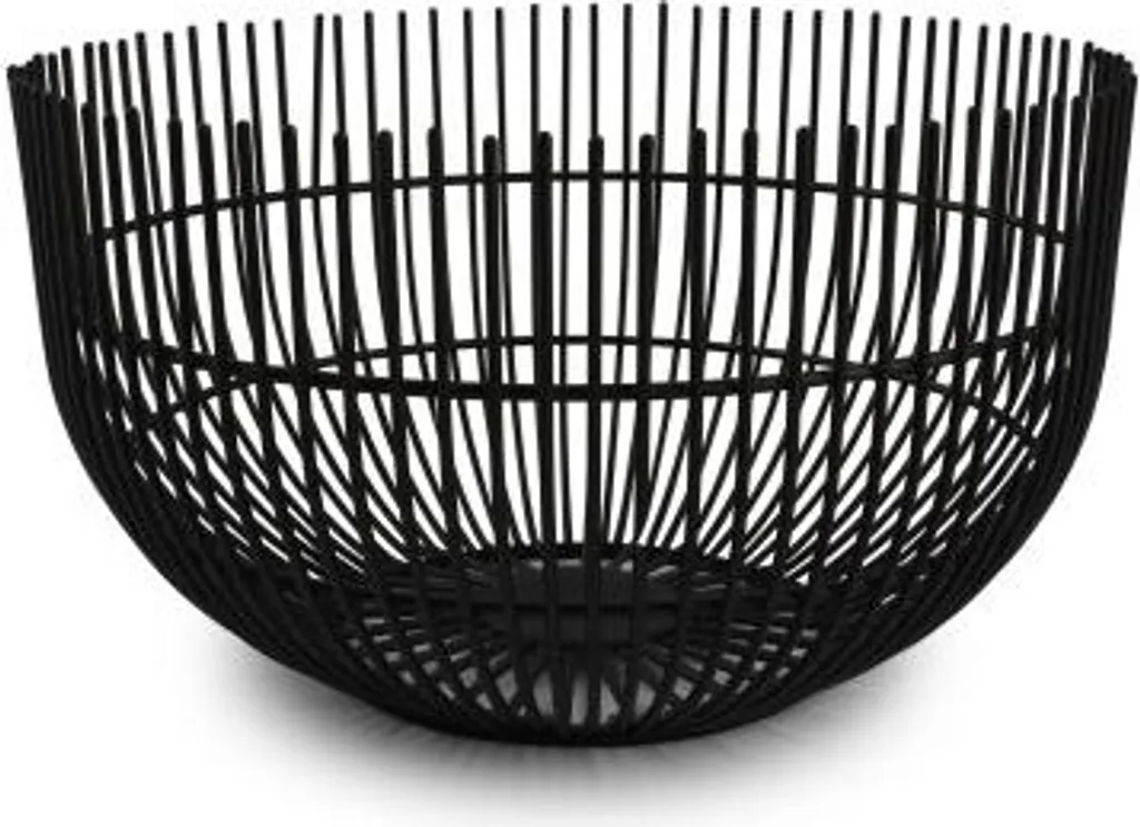 Panier de présentation Iris noir mat en acier 21x12 cm robuste