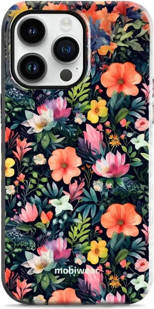 Handyhülle für iPhone 14 Pro Max, Mobiwear Elite Pro, Bunt-Blumig