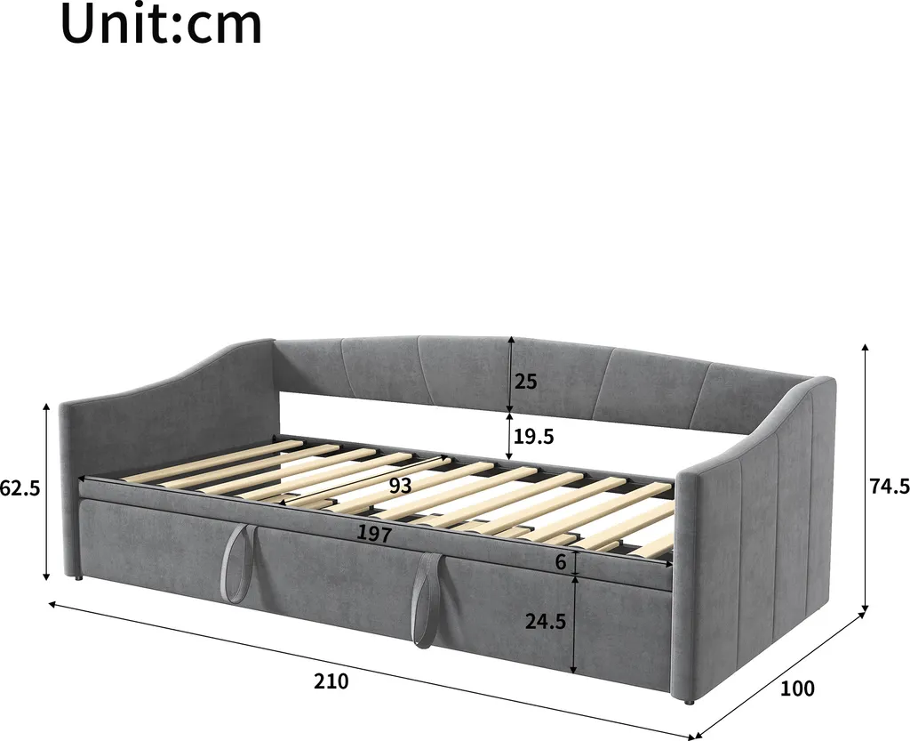 Lit simple 90x200 velours robuste : fini les grincements de sommier