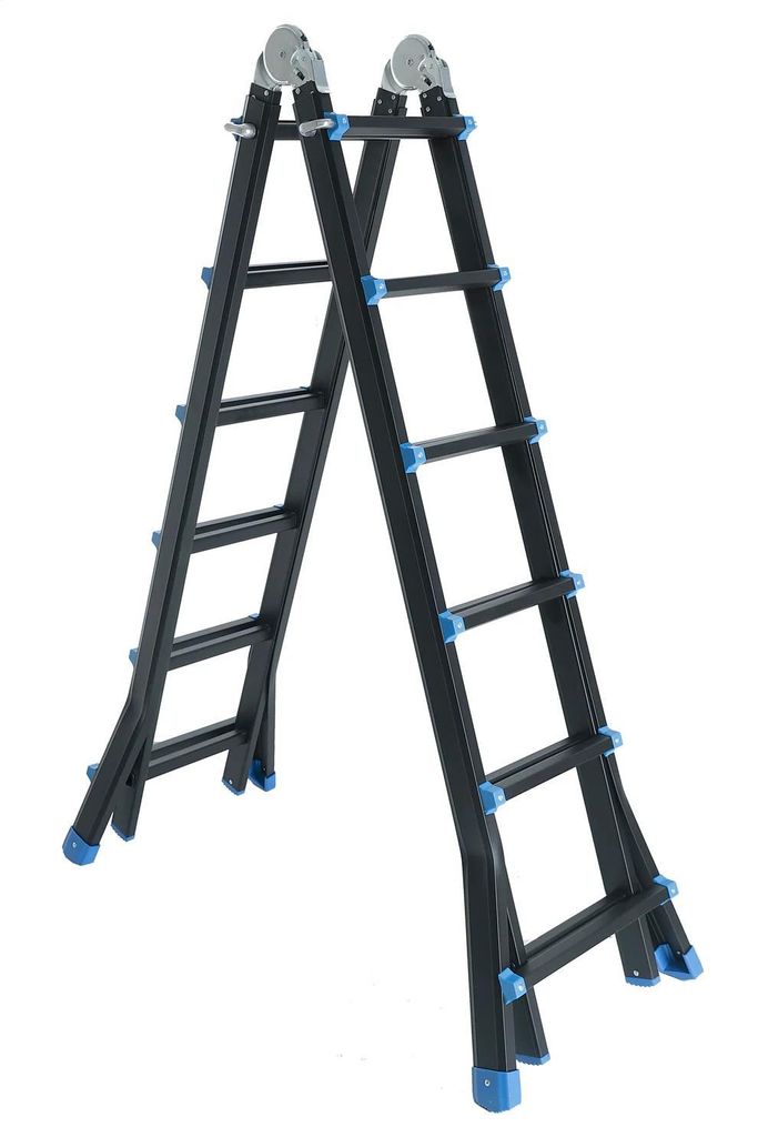 MARK TOOLS PRO Multi-Klappleiter 4×6 Stufen – 5,15 m – Aluminium – mit Stabilisationsbalken