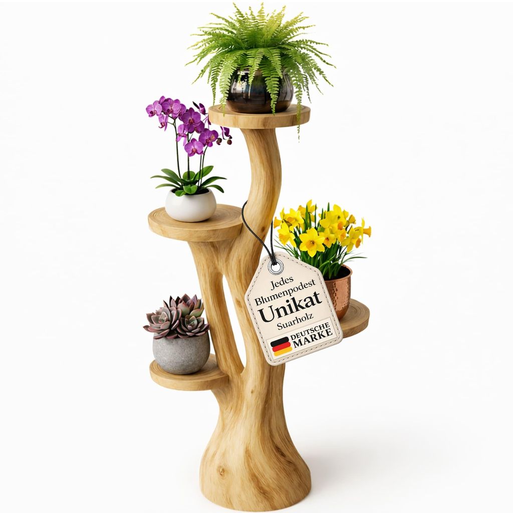 Blumenständer mit 4 Ablagen Blumenpodest Pflanzenständer Produktbild 