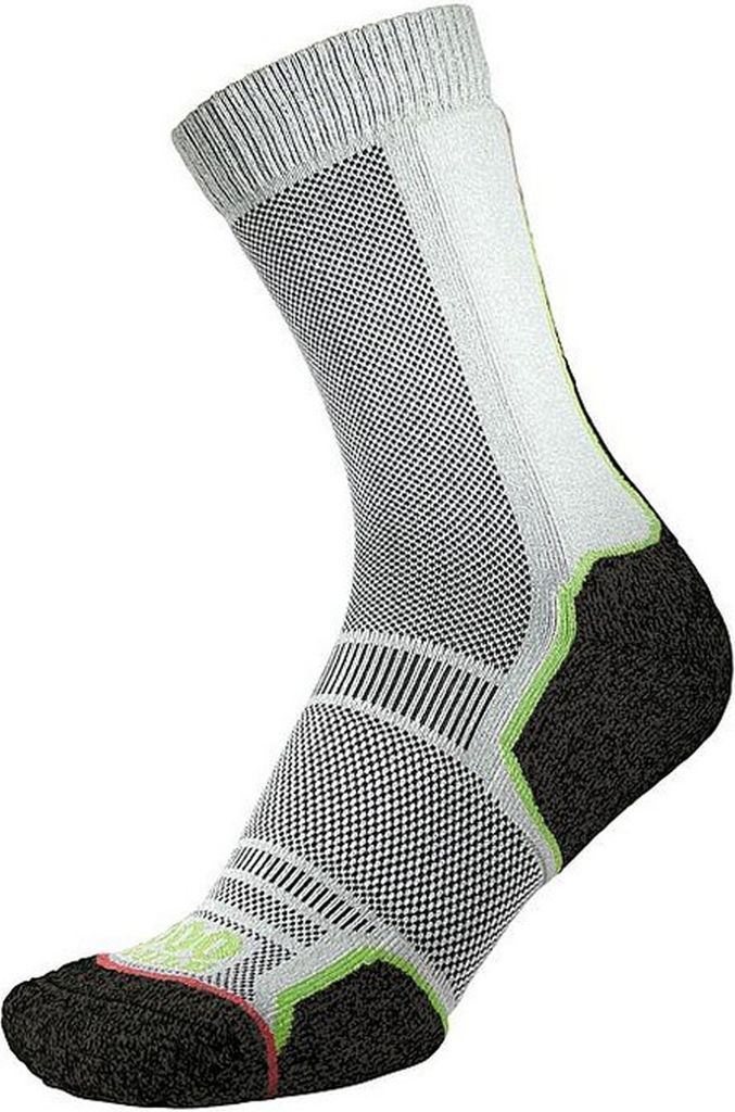 1000 Mile - "Trek" Socken recyceltes Material für Herren (2er-Pack) RD2832 (XL) (Schwarz/Orange/Grün)