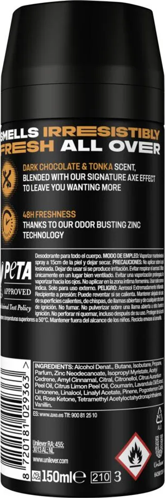 Axe Dark Temptation 10 Pezzi Risparmio - Deodorante Spray 150 ml - 4